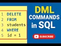 DML Commands in SQL Explained INSERT UPDATE DELETE SQL Tutorial for Beginners