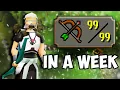 AFKing for 6 hours got me 99 ranged in a week