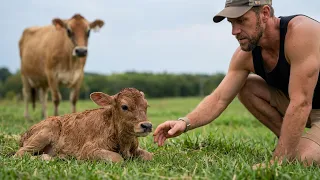 We Had To Rescue Our New Baby Calf...