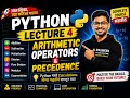 Python Tutorial in Marathi Lecture 4 Arithmetic Operators Precedence