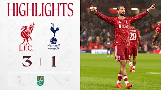 Highlights: Liverpool 3-1 Tottenham | Szoboszlai Worldie! | Carabao Cup