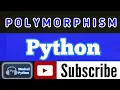 Polymorphism in Python Object Oriented Programming Concepts Python for Beginners
