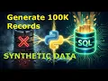Synthetic Data Generation using Python Connect Store Data in SQL Database