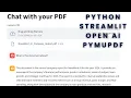 Build a PDF Chatbot with Memory using Python GPT-4o Mini