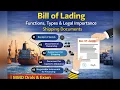 Bill of Lading Explained Document of Title Receipt Contract Evidence
