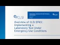 EP43 Implementing a Laboratory Test Under Emergency Use Conditions