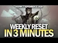 Weekly Reset in 3 Minutes - All Vendors Eververse Challenges More