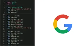 How to design Google logo with python
