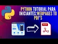 Como salvar paginas Web em PDF s usando Python