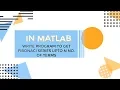 MATLAB - Fibonacci SERIES