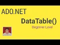 DataTable In ADO NET DataTable In Asp Net