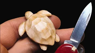 Whittle a Sea Turtle Step-By-Step Beginner Tutorial