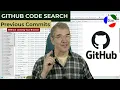 GitHub Code Search Previous Commits From Browser