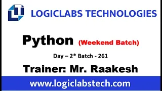 Python Weekend Batch Day 2 Batch 261