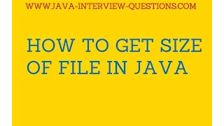 How to get size of file in java