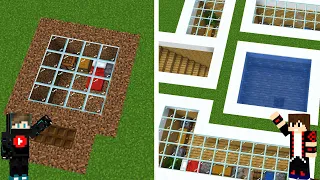 ماين كرافت بناء بيت تحت الأرض الفقير ضد بناء بيت تحت الأرض الغني 