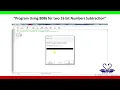 Program Using 8086 For Two 16 Bit Numbers Subtraction L
