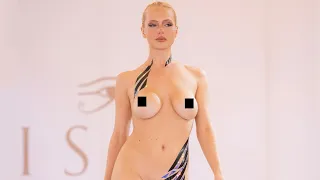 isis fashion awards 2026 part 6 nude accessory runway catwalk show skintape syndicate