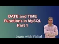 Date and Time Functions in MySQL SYSDATE NOW CURRENT - DATE DAY MONTH YEAR DATE