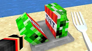 I Turned MOBS Into FOODS In Minecraft!