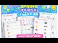 5 Easy Spring Journal activities Worksheets for School Home