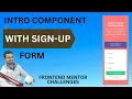 Intro component with sign-up form Frontend Mentor Challenge