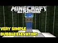 Minecraft Simple Bubble Column Water Elevator Compact Java Bedrock Xbox Ps4 PE