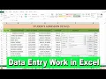 Data Entry Work Complete Tutorial in Excel Basic to Advance Level Data Entry in Excel