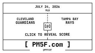 Cleveland Guardians CLE Tampa Bay Rays TB MLB Final Box Score JULY 24 2026