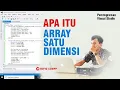Pembelajaran Memahami Array Satu Dimensi Pada Bahasa Pemrograman Visual Studio 2012