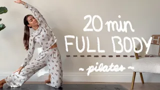 20MIN FULL BODY PILATES WORKOUT (in pyjamas!) | TONE YOUR BODY & FEEL GOOD | no equipment