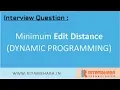 Minimum Edit Distance of two strings Dynamic Programming