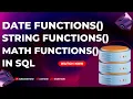 Practical-6 Date Functions String Functions Math Functions in sql