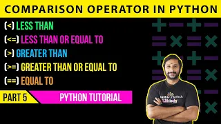 Comparison Operator in Python Python Tutorial for Beginners in tamil