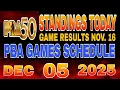PBA Standings today as of November 16, 2025 | Pba Game results | Pba Schedule  December 5, 2025