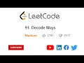 91 Decode Ways Java - Leetcode