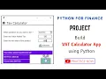 How to make VAT Calculator using python Python for finance and statistics