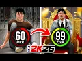 Going 60 to 99 Overall No Money Spent in 1 NBA 2k26