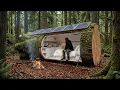 Lagu Building a house in the forest (ASMR) - This man built a mini house inside a tree trunk by himself