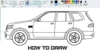 car drawing in computer using ms paint how to draw suv car 