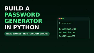 Python Project Generate Strong Memorable Passwords Easy Tutorial