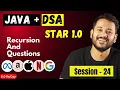 Mastering Java DSA Java Recursion Session 24