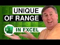Excel Wizardry UNIQUE on Rectangular Range before TOCOL - Episode 2317