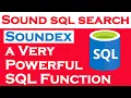 Soundex a Very Powerful SQL Function Use in Result Search Page