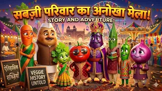 🍅 सब्ज़ियों के गांव में लगा महा मेला 😱 | Funny Vegetable Story in Hindi | Kids Animation