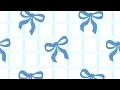 1 Hour Blue Bow Aesthetic Wallpaper Calm Minimal Loop No Music