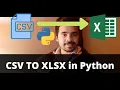 how to covert CSV to XLSX in python read CSV in pandas coding pack