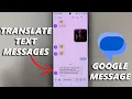 How To Translate Text Messages In Google Messages Android