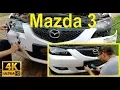 How to change the front headlight and bumper on a Mazda 3 - detailed