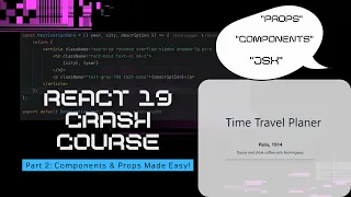 React 19 Crash Course Part 2 Components Props JSX Modern App Architecture